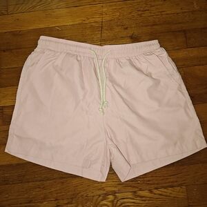 SHEIN Pink Flat Front Men Shorts